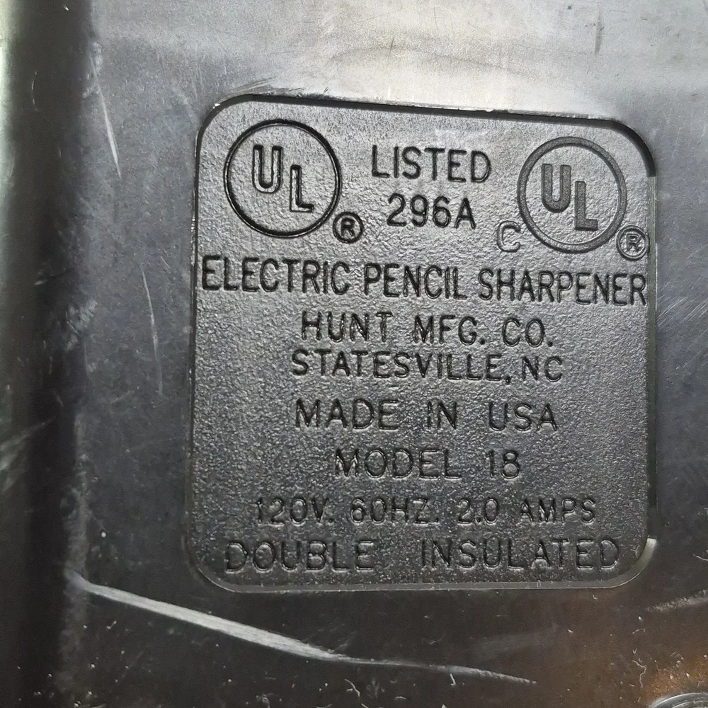 Boston‎ Electric Pencil Sharpener Model 18 Desktop Cord 296A Red Black